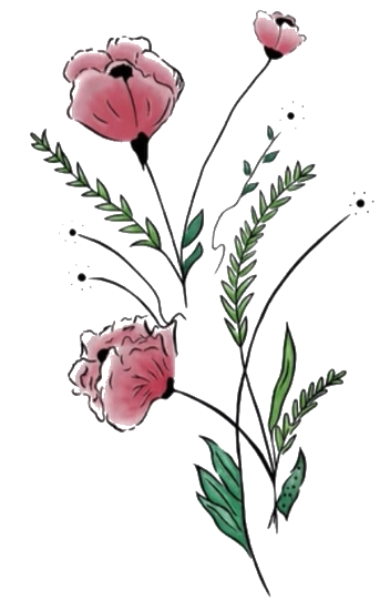 Détail du dessin floral original Owee